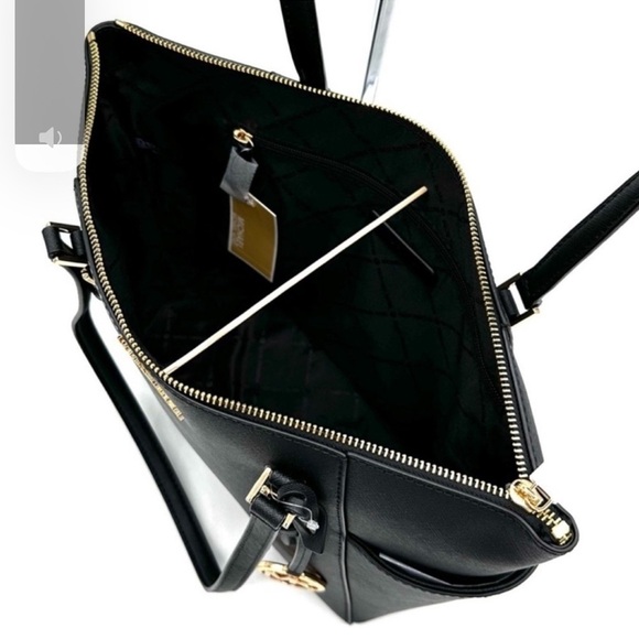 Michael Kors Large Charlotte Tote Bag & Large Double Zip Wallet Black - Picture 8 of 15